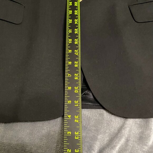 Stuart Hughes Mens Black Blazer Jacket 42R Regular Single-Breasted Two-Button - Picture 7 of 16